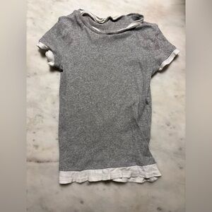 Zara Gray and White Kids T-Shirt